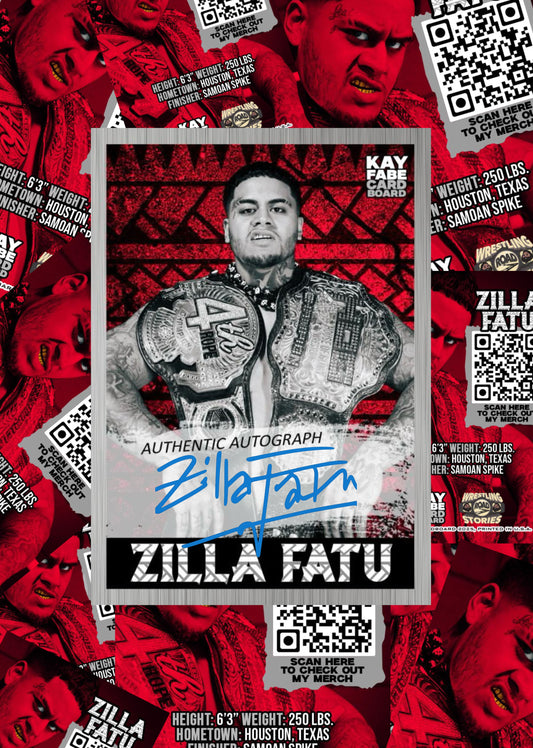 **OFFICIAL ZILLA FATU TRADING CARD (Autographed)